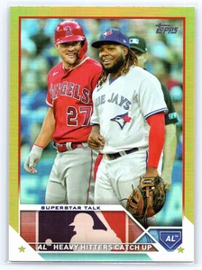 2023 Topps Series SUPERSTAR TALK Gold Foil Insert SP! - Trout & Guerrero Jr. - Picture 1 of 2