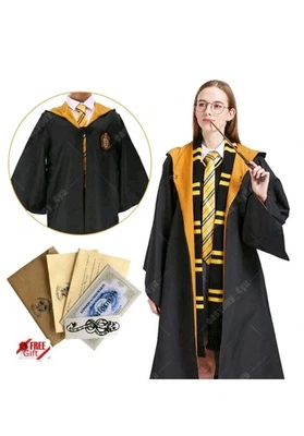 Nuevo Disfraz Harry Potter Gryffindor Bata, Corbata, Bufanda y Varita Adulto XL  Foto 1 de 4
