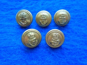 JOB LOT OF WWI,WWII ROYAL NAVY OFFICERS 17MM GILT BUTTONS, GIEVES, J. FRIEDEBERG - Picture 1 of 3