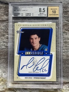 1999-00 UD Retro hockey Mario Lemieux Incredible auto auto card BGS 8.5 AUTO 10 - Picture 1 of 2