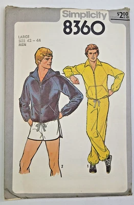 De Colección Años 70 Simplicity Coser Patrón 8360 Hombres Chaqueta Atlética Pantalones Cortos Pecho 42-44 Foto 1 de 3