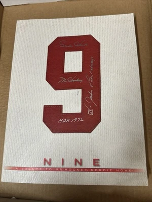 Signed Nine Gordie Howe Book Salute To Mr. Hockey Detroit Redwing NHL Autograph - Image 1 of 4