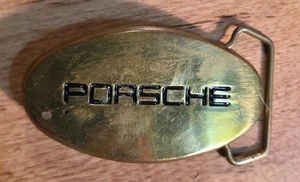 Vintage Porsche Solid Brass Belt Buckle- Baron Belt Buckles  Taiwan - Picture 1 of 4