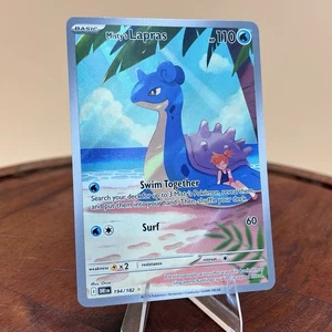 Misty's Lapras Illustrazione 194/182 Rara Carta Pokémon Rivali Destinati - Foto 1 di 2
