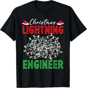 Neu limitiert Weihnachten Beleuchtung Ingenieur Licht Show LED festliche Feiertage T-Shirt - Bild 1 von 2