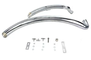 Wyatt Gatling Street Sweeper Exhaust Pipe Set Chrome fits Harley Davidson - Picture 1 of 2