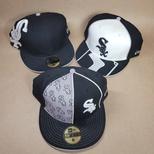 Lot Of 3 New Era 59Fifty Chicago White Sox Fitted Hat Size 8  - Picture 1 of 22