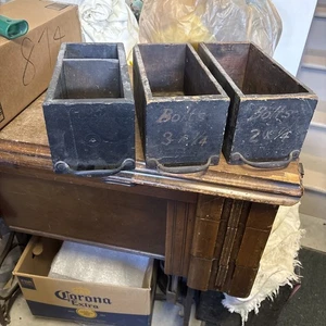 Lote 3 cajones pernos antiguos vintage de ferretería madera artesanías decoración - Imagen 1 de 7