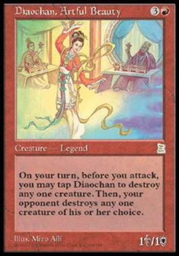 Moderate Play, English MTG Regular Diaochan, Artful Beauty Portal Three Kingdoms - Image 1 of 1