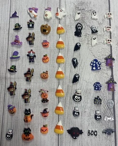 Halloween Lot 56 Resin Flatback Embellishment Button Bows Craft Scrapbook Slime - Picture 1 of 13