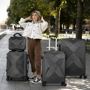 Reisekoffer Hartschalenkoffer Koffer Trolleys Kofferset S-M-L-XL Set TSA Schloß - Bild 1 von 15