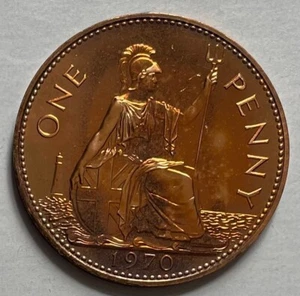 Great Britain Penny 1970 - Britannia - Proof - Picture 1 of 5