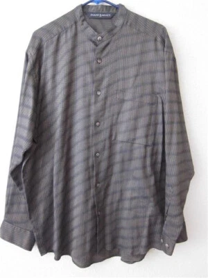 Jhane Barnes Multi Button Up Rounded Neck Men Shirt L - Image 1 of 2
