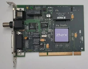 Tarjeta de red ZNYX EtherAction ZX312 PCI (RJ45, BNC, coaxial, retro, 1996) - Imagen 1 de 4