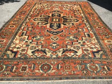 Antique Hand Woven Persian Serapi Rug 10x13Ft Circa 1890