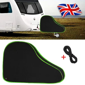 Universal Waterproof Caravan Tow Hitch Cover With Buckles&Strap Green Strips-UK - Picture 1 of 12