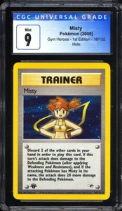 2000 Misty Pokemon Gym Heroes: 1st Edition 18/132 Holo CGC 9 - Picture 1 of 2