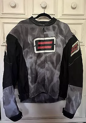 Chaqueta gris camuflada Cordura de cuero de calle XXL forrada de cambio genuina Foto 1 de 4