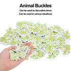 200Pcs Wooden Buttons 4 Packs Two Hole Animal Buckles For DIY Clothing Decor BUN
