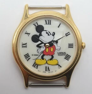 Vtg LORUS Men's / Unisex 34mm Disney Mickey Mouse Watch W/ New Battery V500-7A30 - Picture 1 of 7