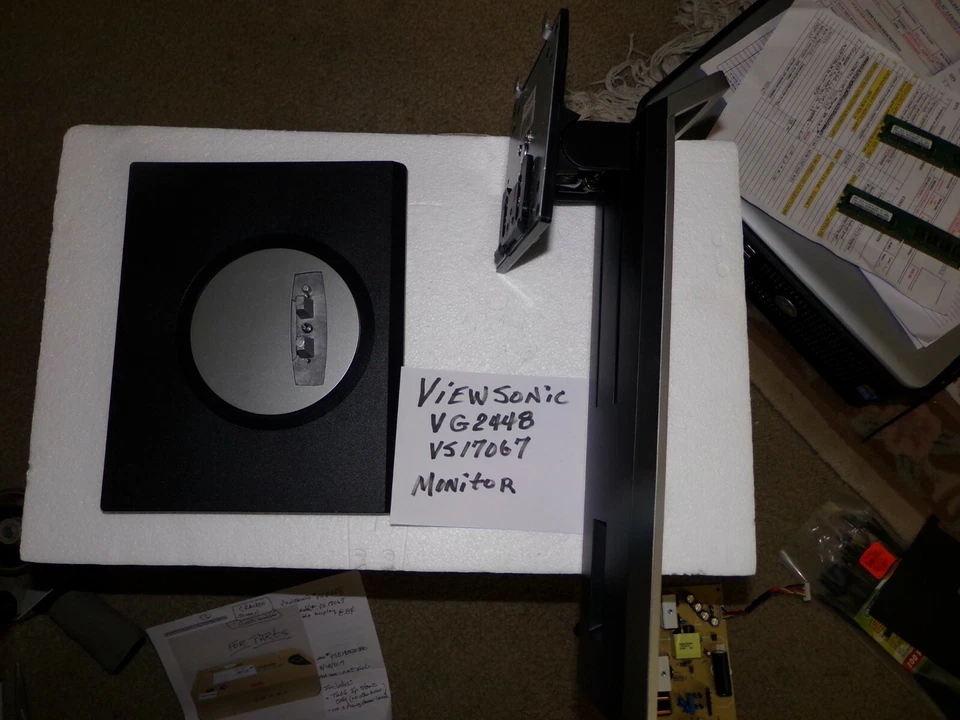 VIEWSONIC 24" VG2448 MONITOR TABLE TOP STAND  760.A2H0C.0002 OR 760.A2H09.0002 - Image 1 of 4
