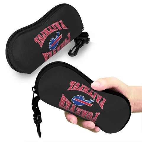 Forever Faithful Buffalo Bills Glasses Case Portable Sunglasses Pouch Bag Cover