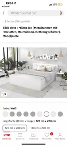 bett 90x200 mit lattenrost - Bild 1 von 1