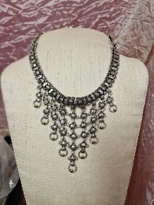 Collana Indiana Metallo Argentato chiusura Argento 925 Cm. 41  vintage (Bac) ° - Immagine 1 di 4