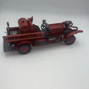  Red Vintage Style 16" Metal 1926 Fire Truck Home Decor, So Prairie Fire Dept - Picture 1 of 10