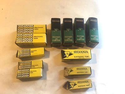 Lote De Colección De 12 Tubos Electrónicos De TV y Radio Sylvania IOB  Foto 1 de 4