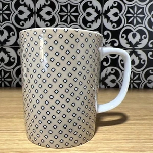 Fitz and Floyd Coffee Mug, Pretty Tea Cup, preppy plaid VGC - Picture 1 of 6