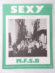 Sexy by M.F.S.B. MFSB sheet music piano vocals original 1975 - Picture 1 of 2