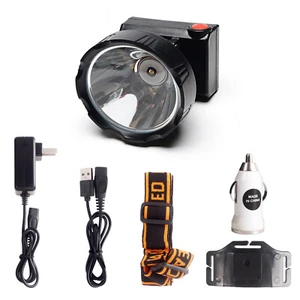 8W LED Headlamp Torch Flashlight Rechargeable Outdoor Camping Hunting Fishing - Picture 1 of 11