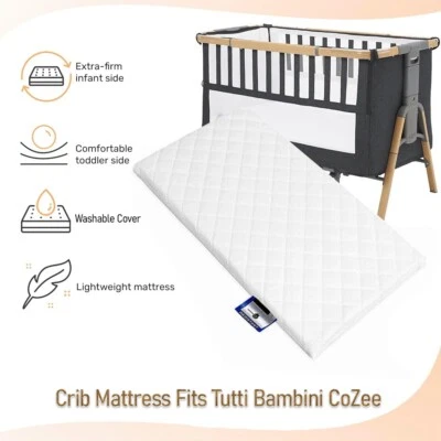 PINKFAIRYS Baby Crib Replacement Mattress for TUTTI Bambini CoZee Bedside Cot Beds