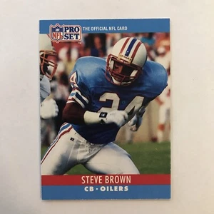 1990 Pro Set Football #117 Steve Brown Houston Oilers - Picture 1 of 2