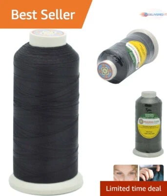 Heavy Duty Nylon Thread Black 1500 YD Sewing for Leather Marine Upholstery - Image 1 of 4
