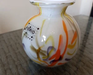 Fidrio Glass Globe Vase, Posy Vase. Holland, Art Glass, Multicoloured Mint - Picture 1 of 5