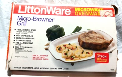 VINTAGE LITTONWARE MICROWAVE OVENWARE MICRO BROWNER GRILL NEW - Image 1 of 4