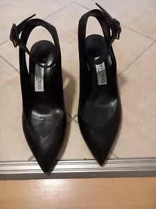 Jimmy Choo Pumps Damen Gr. 38,5 Leder schwarz getragen - Bild 1 von 8