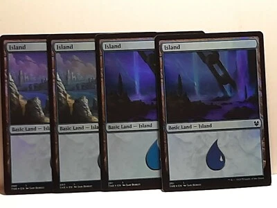 Island X4 4X Holofoil Common Theros Beyond Death Fresh New - Image 1 of 4