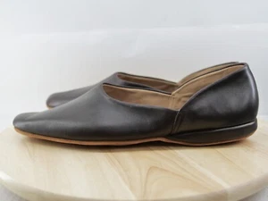Peal & Co Brooks Brothers Nappa Leather Men's Size 13D Black Brown Slippers - Picture 1 of 13