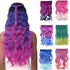 5 Clip in Colored Hairpieces Ombre Hair Extensions Wig Pads  Girls