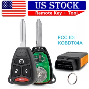 Remote Control Key Fob 4B Programmer Tool KOBDT04A For 2008 - 2011 Dodge Dakota - Foto 1 di 8