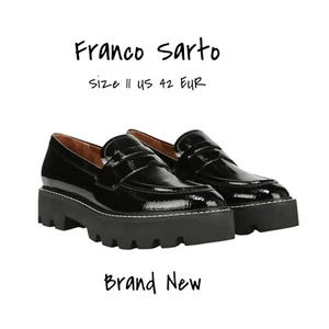 Mocasines Franco Sarto con suela de charol negro para mujer talla 11 EE. UU. 42 EUR nuevos - Imagen 1 de 10