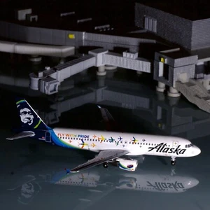 Aeroclassics 1:400 Scale Alaska Airbus A320 N854VA "Fly With Pride" - Picture 1 of 6