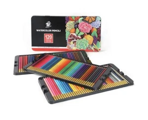 TBC The Best Crafts 120 Watercolor Pencils Set, Professional Vivid Colors Paint - Picture 1 of 8