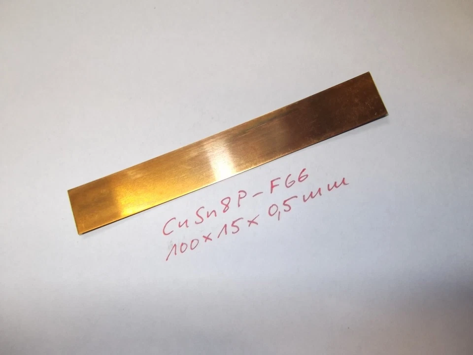 Federblech, Phosphorbronzeblech, 0,5mm, CuSn8P-F66 federhart - Bild 1 von 1