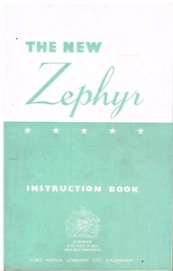 FORD ZEPHYR Mk2 SALOON ORIGINAL 1956 OWNERS INSTRUCTION & MAINTENANCE HANDBOOK - Picture 1 of 1