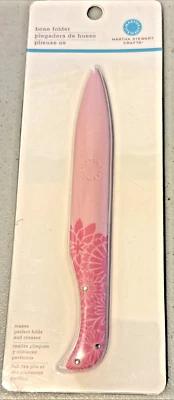 Martha Stewart Bone Folder Pink with Rhinestones HARD TO FIND NIP - Image 1 of 2