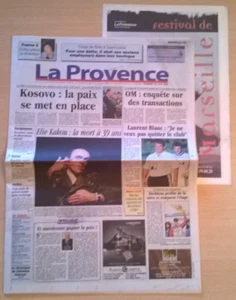LA PROVENCE du 11/06/1999 - MORT D'ELIE KAKOU/Kosovo/OM Enquête - Etat Collector - Picture 1 of 13